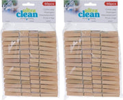 120x Houten wasknijpers 7 cm - voordelige knijpers / wasspelden