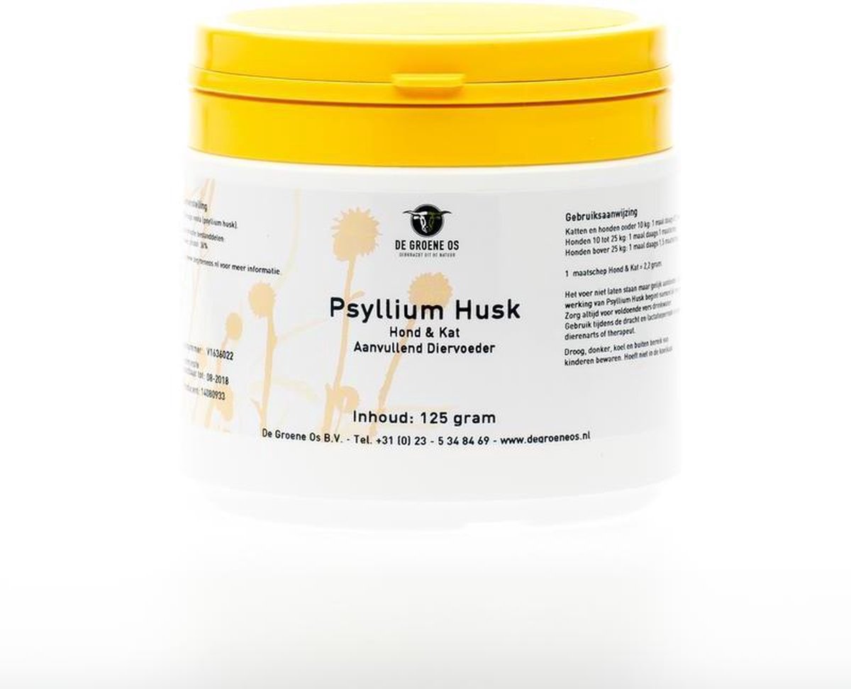 Groene Os Psyllium Husk 125 gr. hond kat