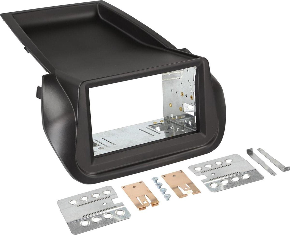 2-DIN Paneel Citroën Nemo - Fiat Fiorino - Peugeot Bipper 2008-2019 Kleur:Zwart