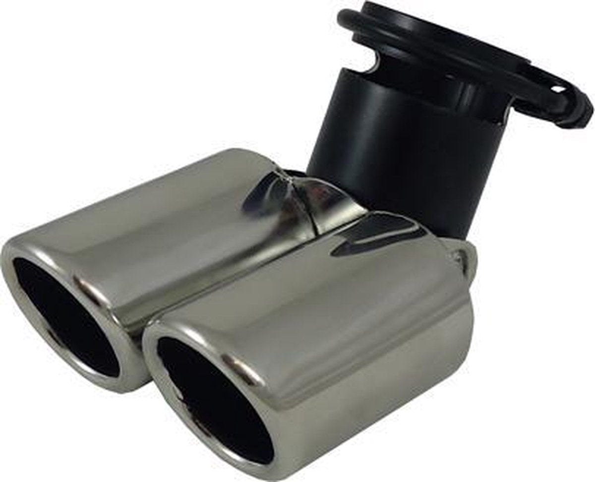 Uitlaatsierstuk RVS Verstelbaar 2x 63mm rond - passend 45-58mm