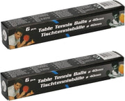 12x Speelgoed tafeltennis/ping pong balletjes wit 4 cm - Buitenspeelgoed