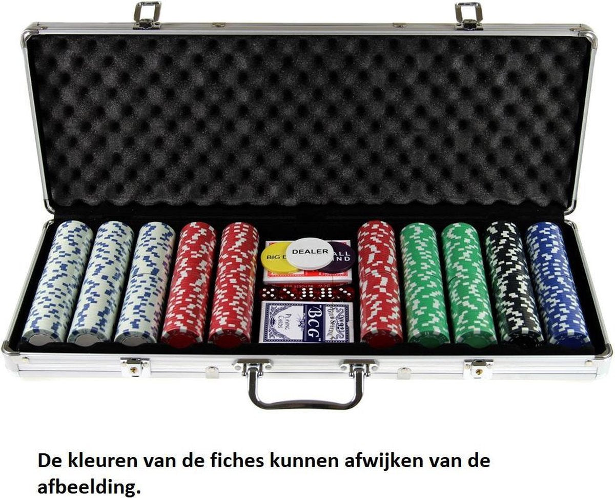 Poker koffer Alu 500 dice-fiches 11.5 gr.
