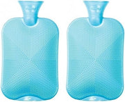 2x Kruiken blauw parelmoer 2 liter - Warmwaterkruiken
