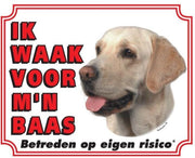 Waakbord 02 Labrador Blond 20x25cm