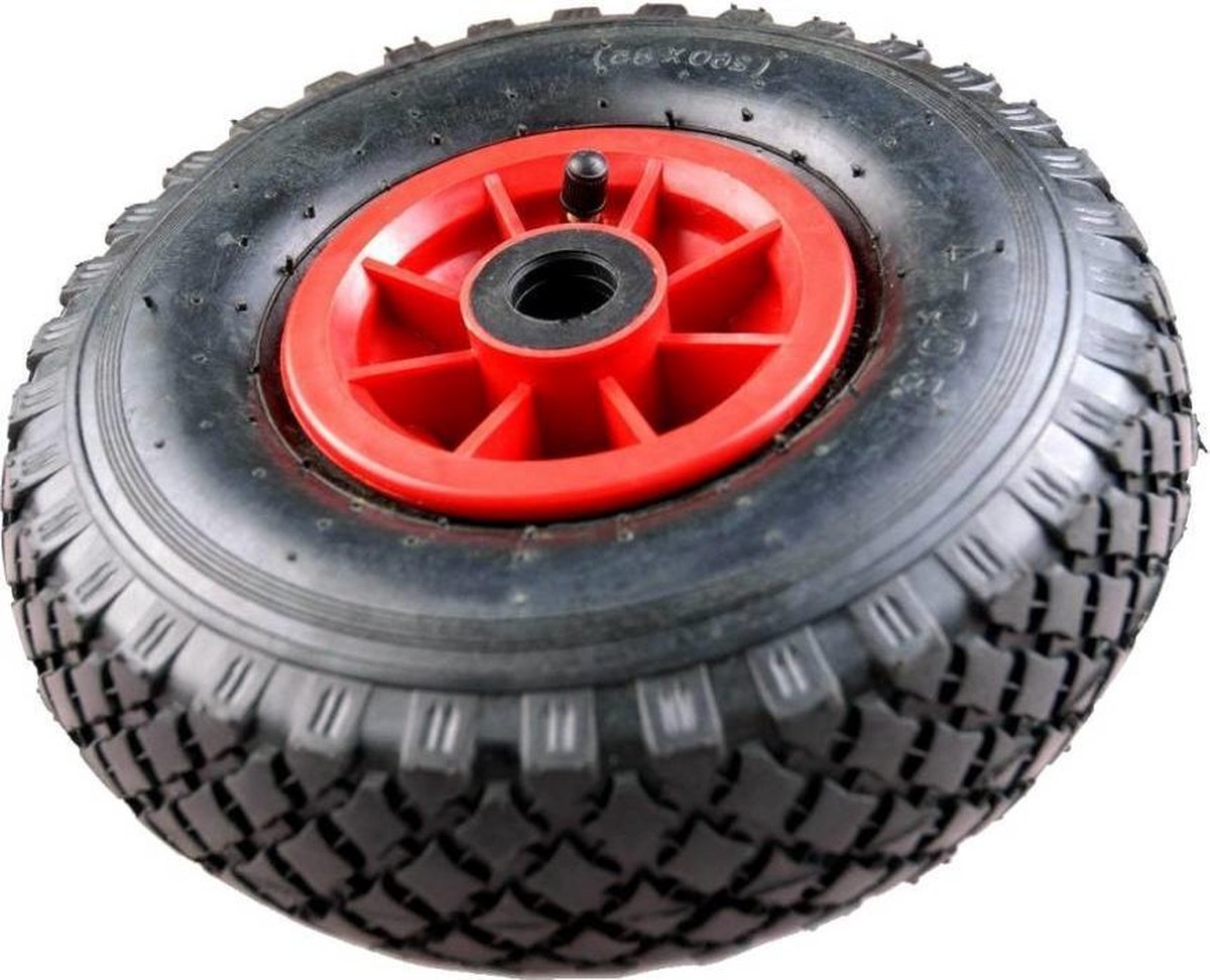 Steekwagenwiel 3.00-4 - luchtband - 125 kg - 20 mm asgat/naafdiameter - inclusief rollager