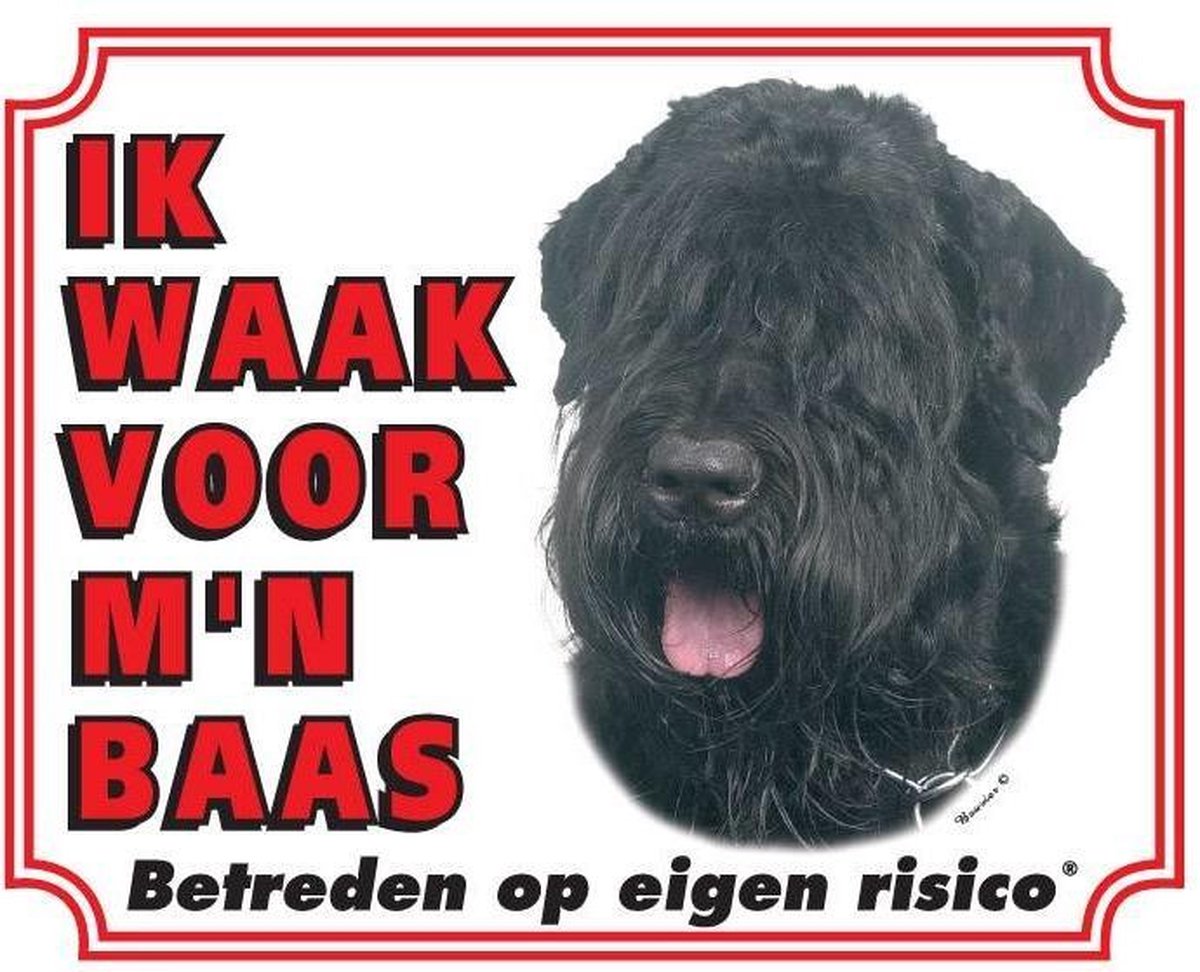 Bouvier Waakbord - Ik waak voor mijn baas