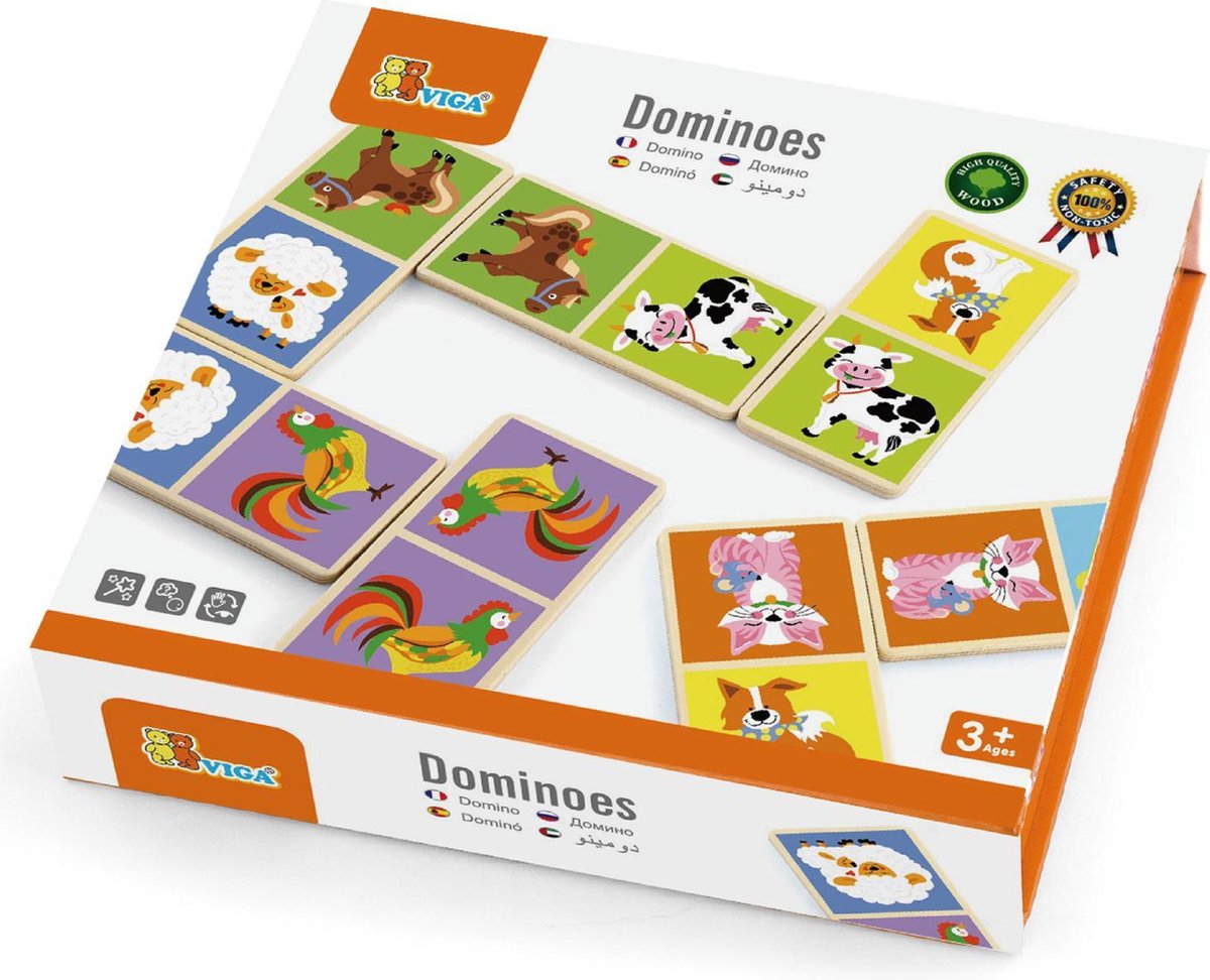Viga Toys - Domino - Boerderijdieren