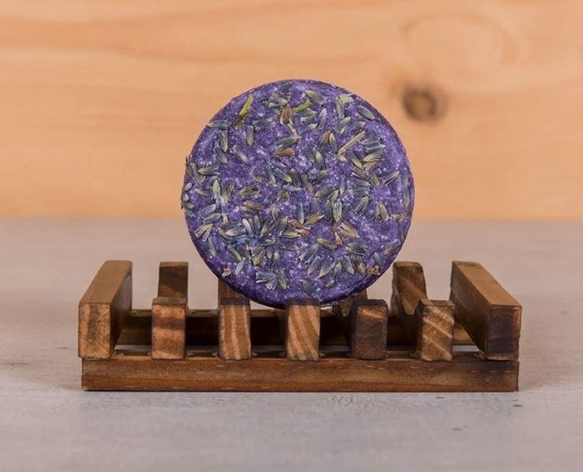 HappySoaps Purple Rain (lavendel) met zeephouder