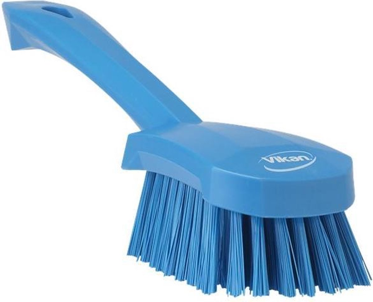 Vikan afwasborstel groot blauw met harde vezels blauw - 41923
