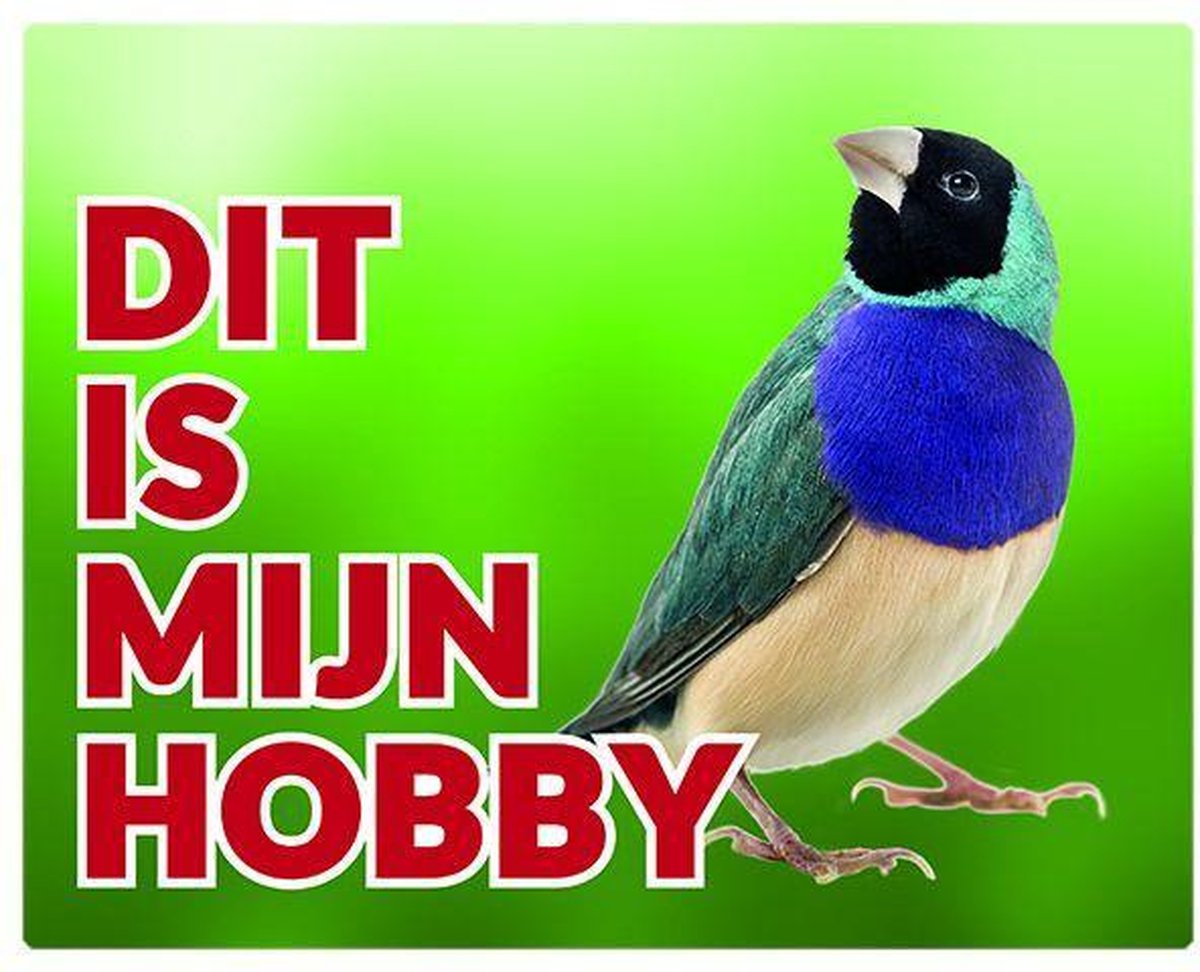 Gouldamadine Waakbord - Dit is mijn hobby Blauw