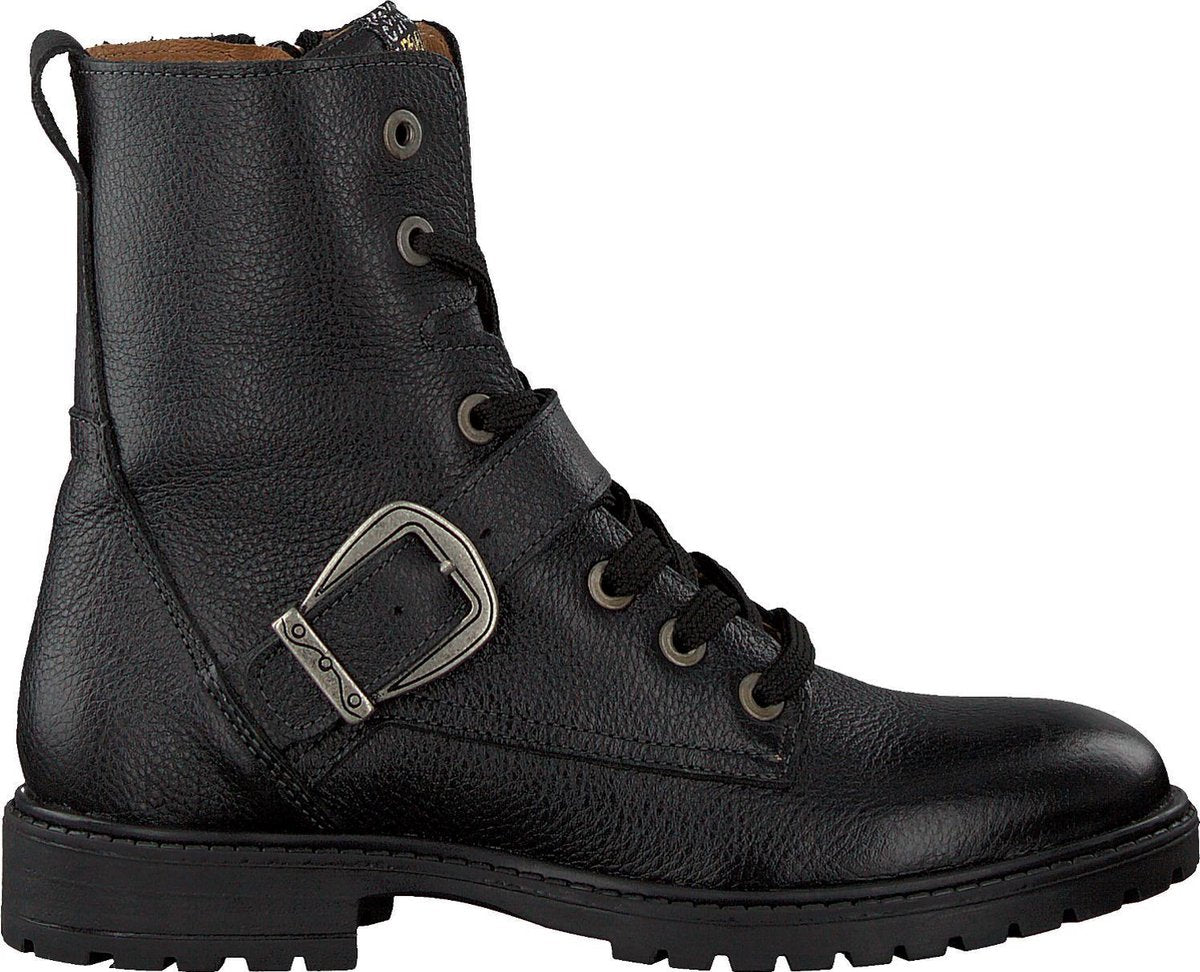 Develab 41166 Veterboots - Laarzen Met Veters - Meisjes - Zwart - Maat 33