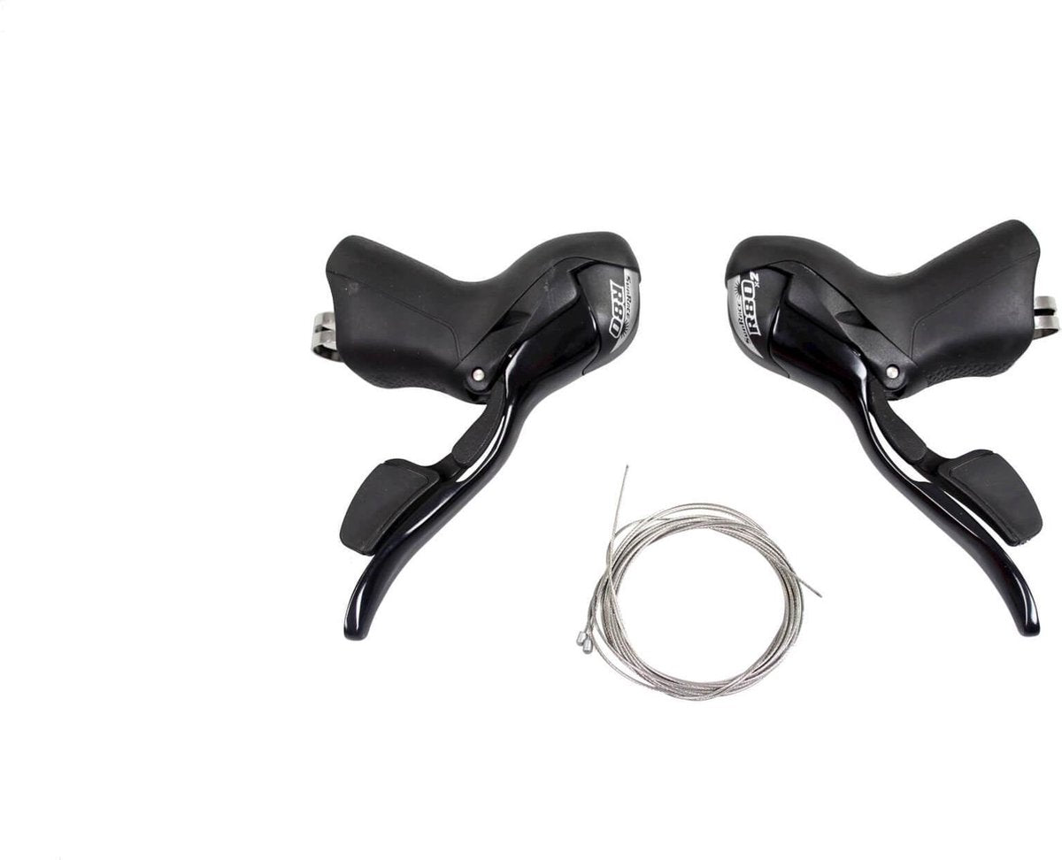STI set Sunrace ST-R81 2x8 speed incl. binnenkabels