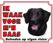 Flatcoated Retriever Waakbord - Ik waak voor mijn