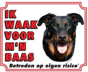 Beauceron Waakbord - Ik waak voor mijn baas