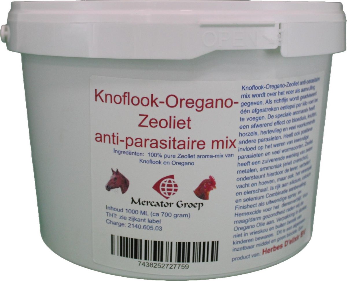 Mercator KOZ mix - wormen en parasieten - supplement paard