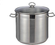 Haushalt Soeppan met glazen deksel - 17 liter- RVS
