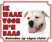Waakbord 50 American Bulldog 20x25cm