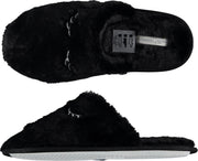 Sloffen - Pantoffels dames - Pantoffels - Sloffen dames - Instap sloffen - Oogjes - Zwart - Maat 37/38