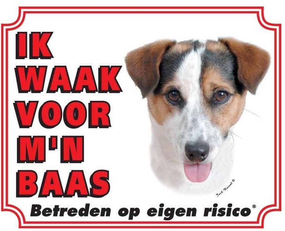 Waakbord 20 Jack Russel 20x25cm