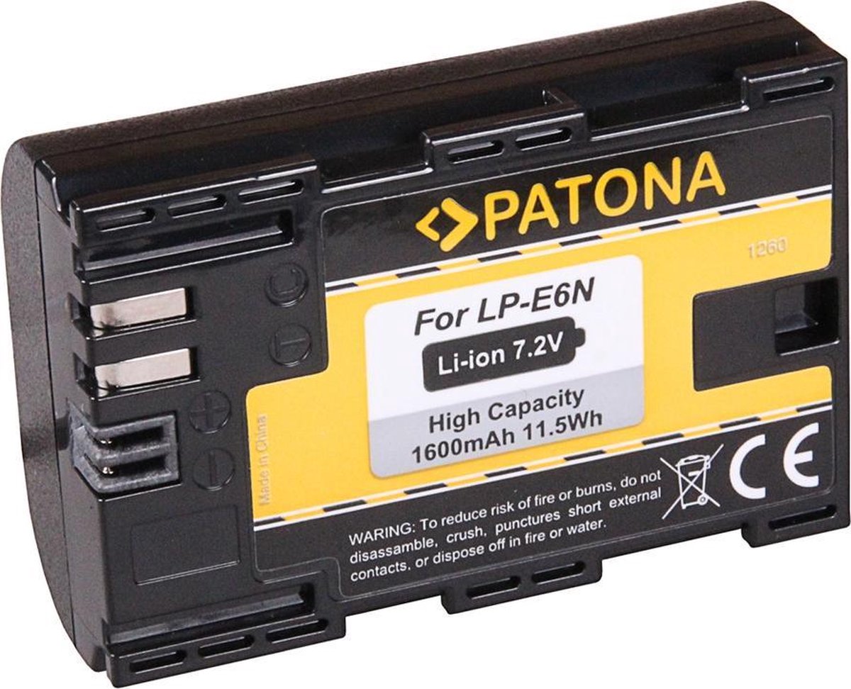 PATONA Battery f. Canon LP-E6N LPE6N EOS 80D 7D 70D 6D 60D Mark II Mark III R5D
