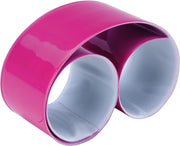 KI0334 KiMood Reflecterende snap/slap warp armband 32 x 3cm – Fuchsia