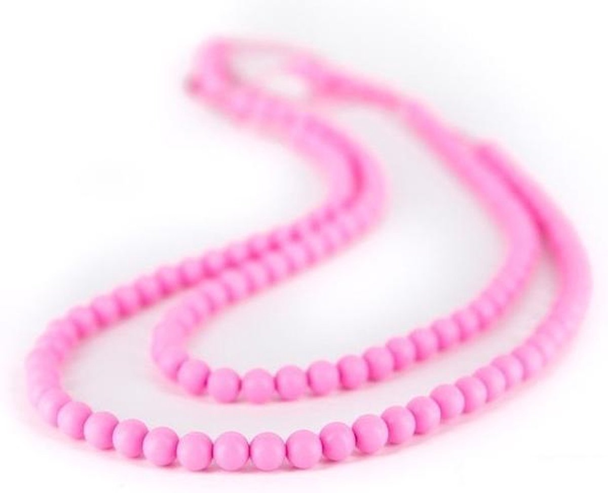 Lollipops & More Bijtketting Rainbow Loom 90 Cm Silicone Roze