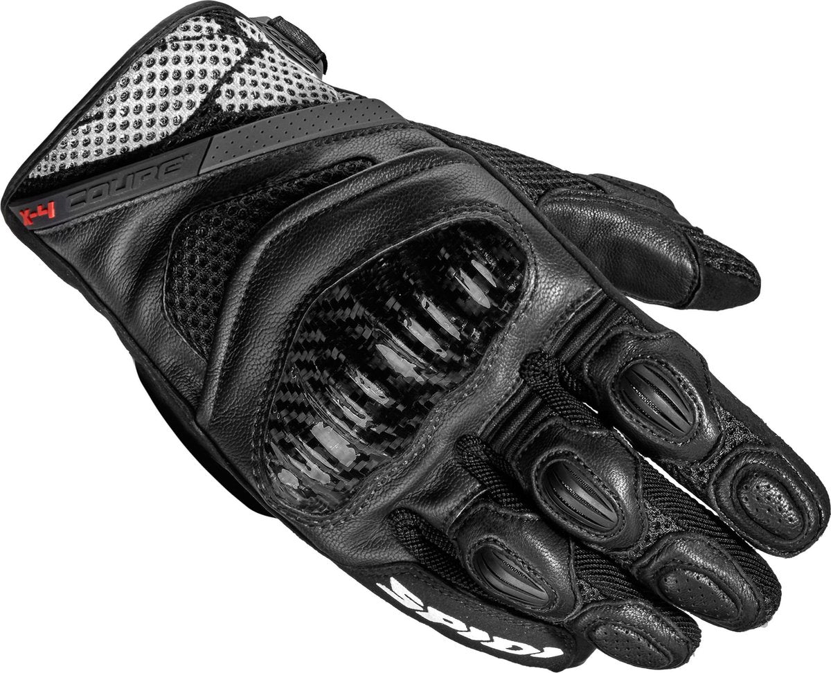 Spidi X-4 Coupe Black White Motorcycle Gloves M