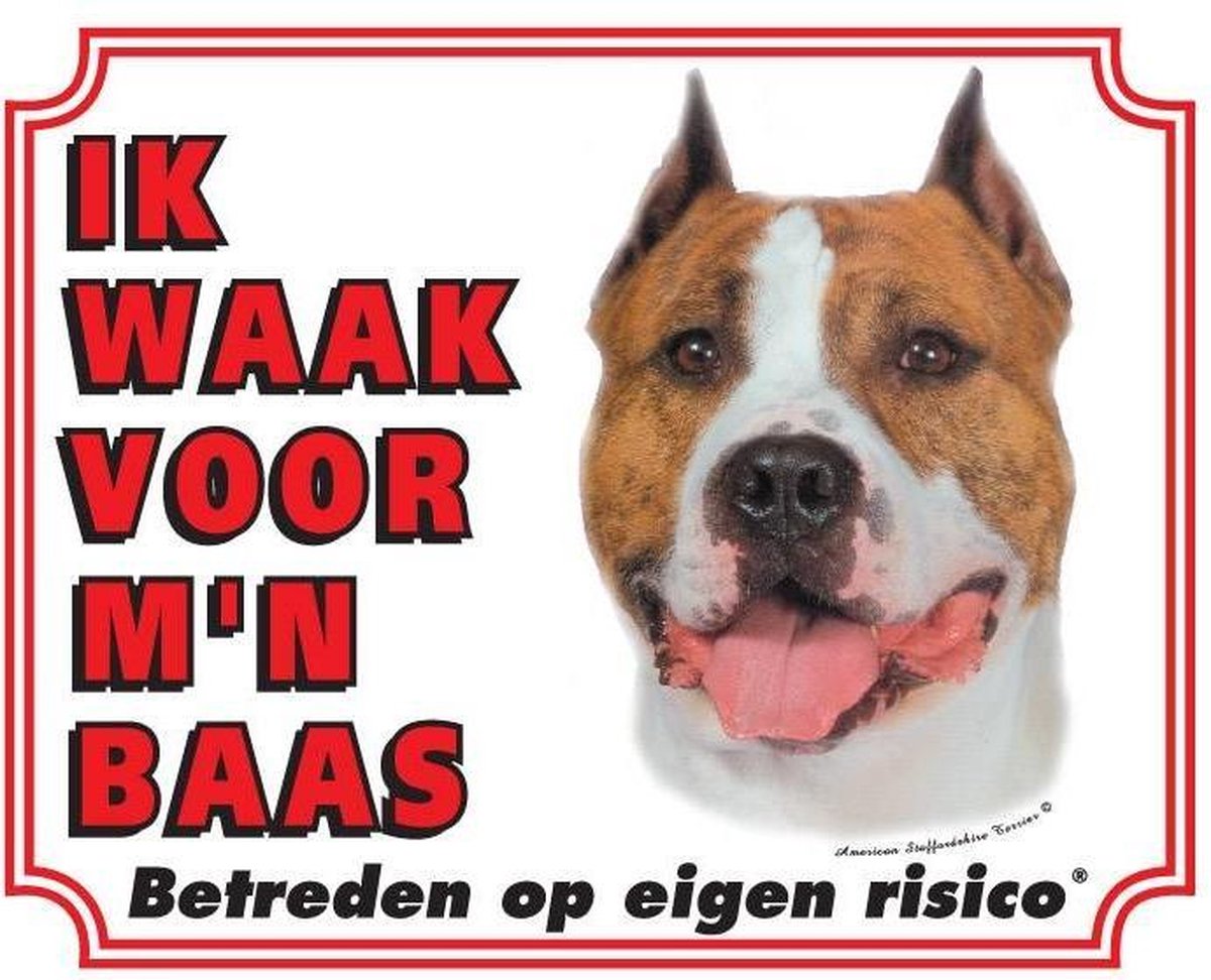 American Staffordshire Terrier Waakbord