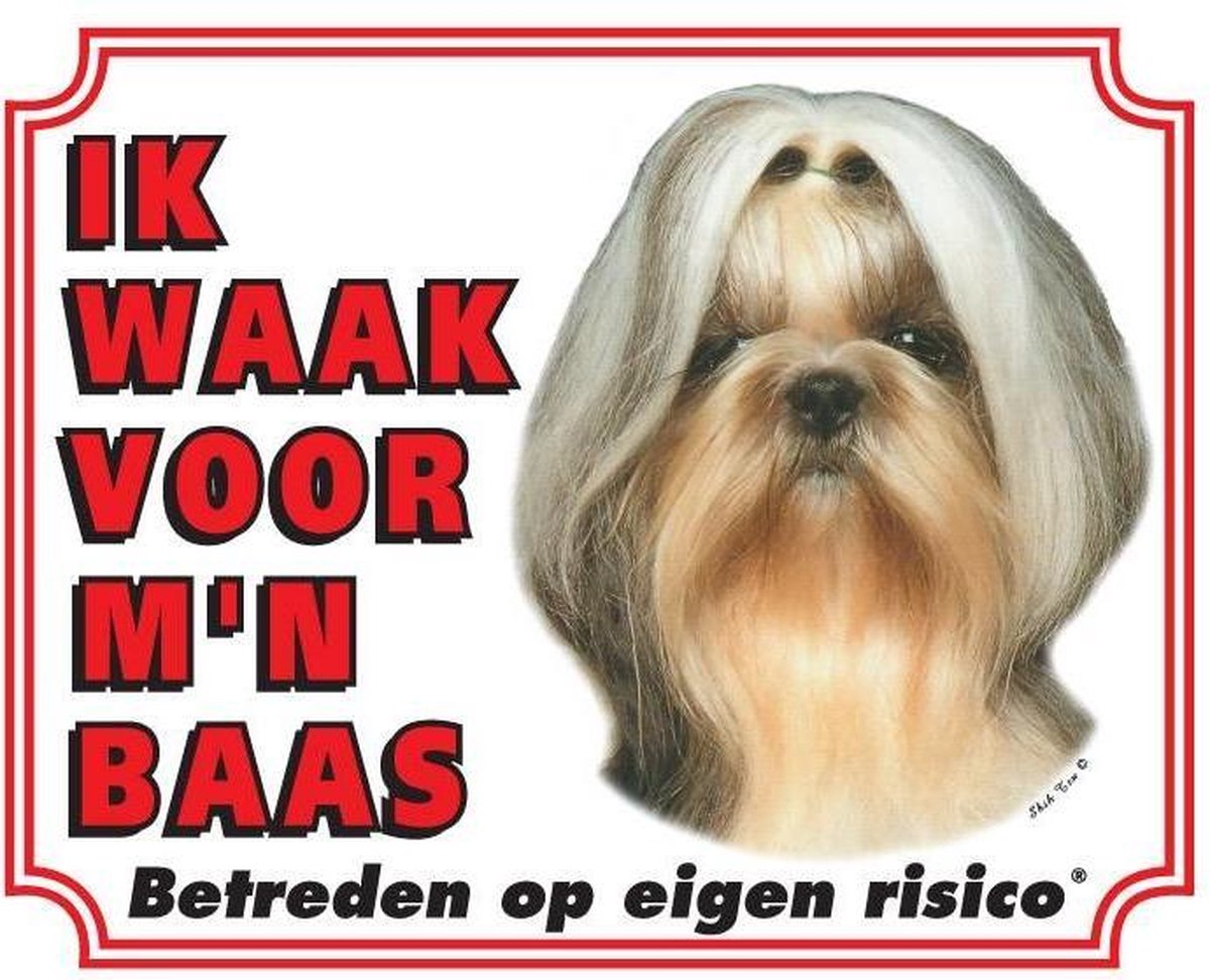 Shih Tzu Waakbord - Ik waak voor mijn baas