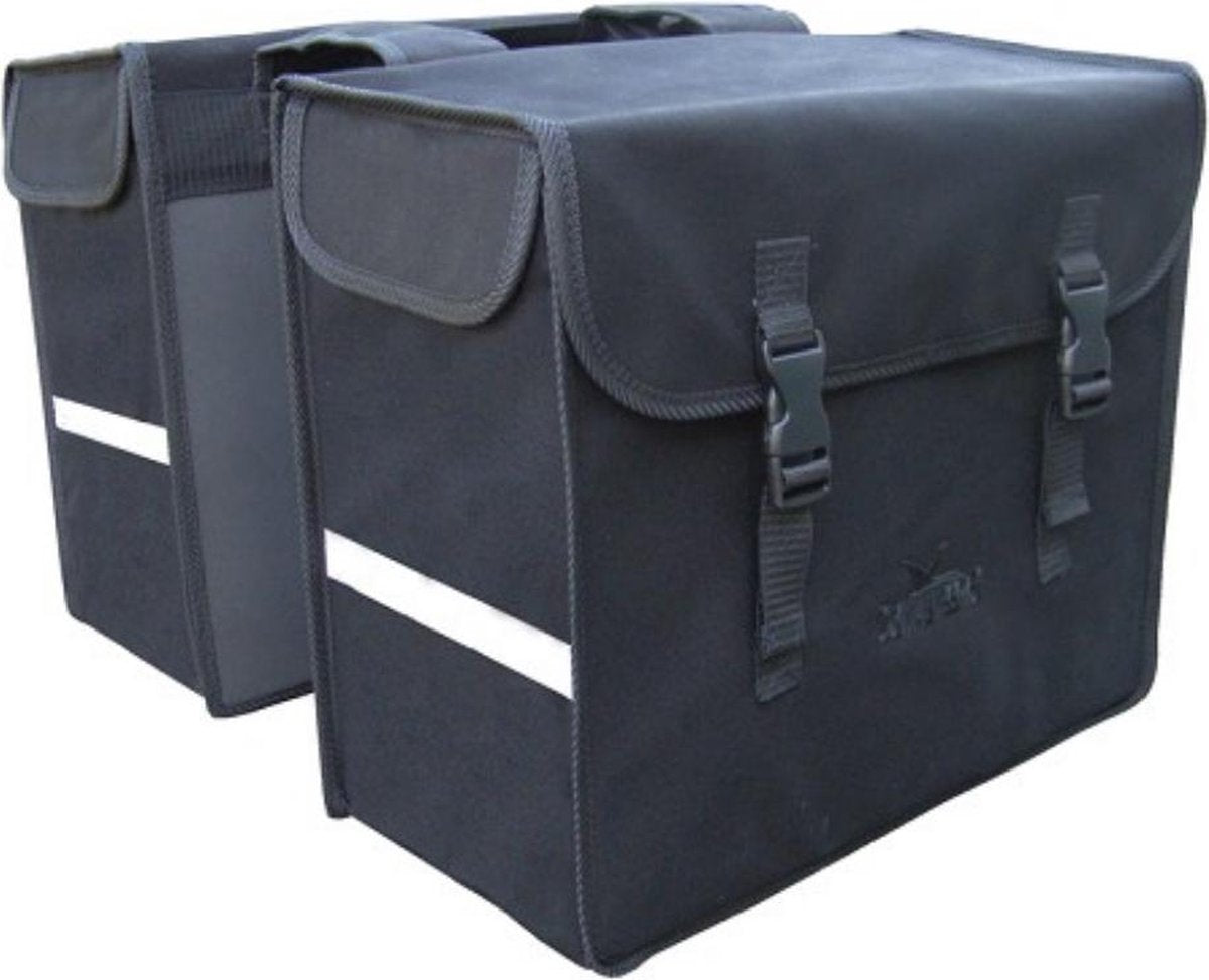 Greenlands Canvas - Dubbele Fietstas - 46 l - Zwart