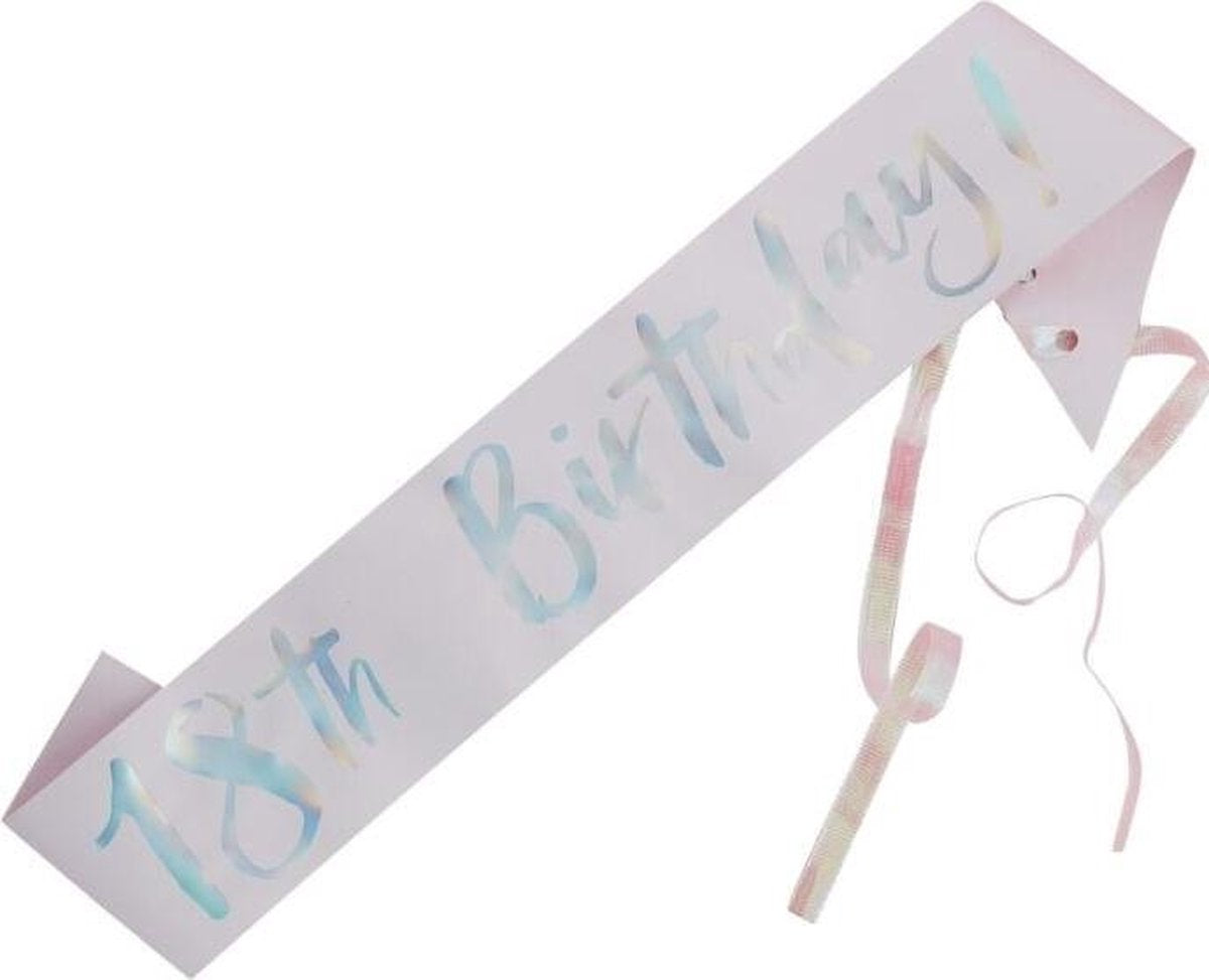 18th birthday sjerp | Roze pastel  - 18 jaar