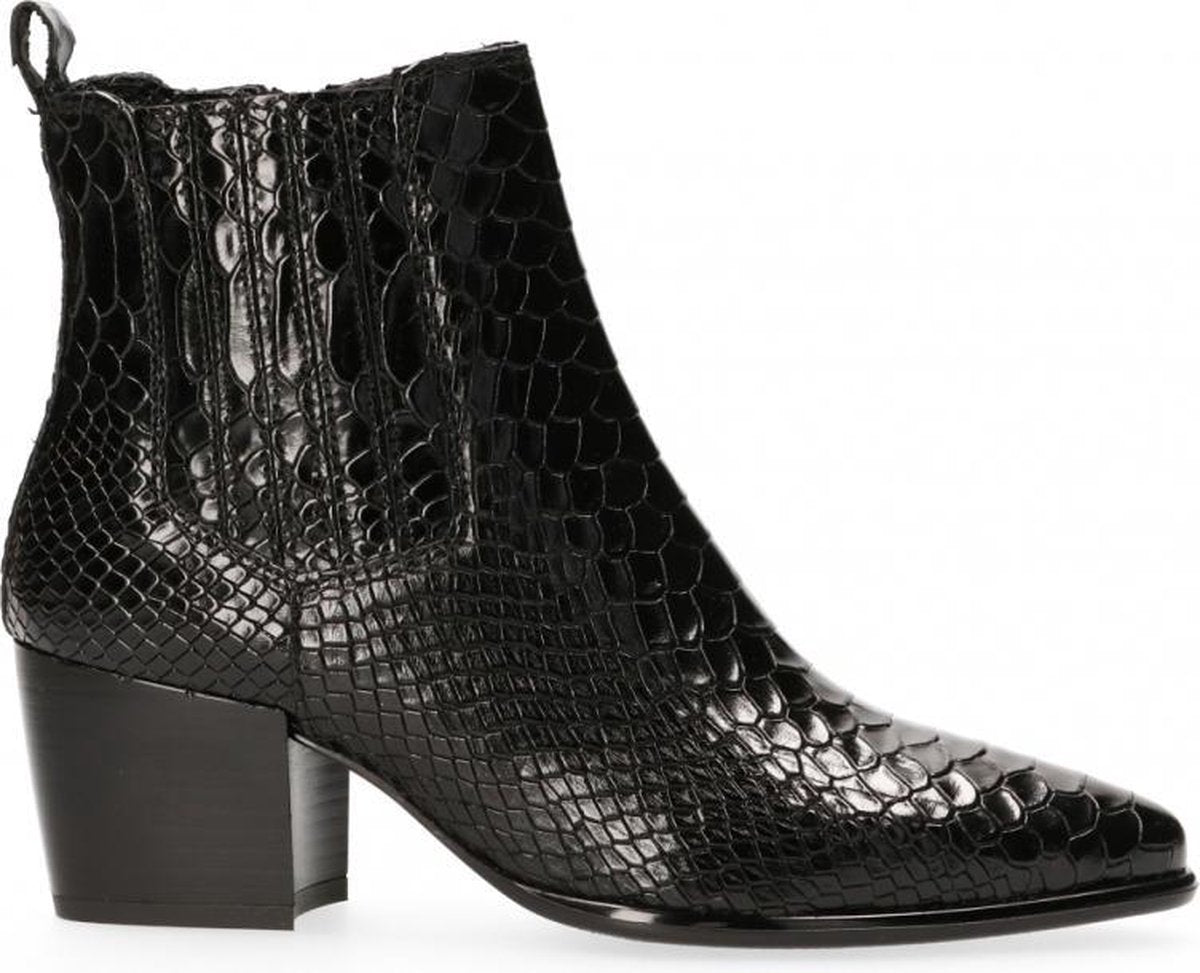 Van Dalen  - Chelsea Laarsje Met Hak Leer - Womens - Black - 36