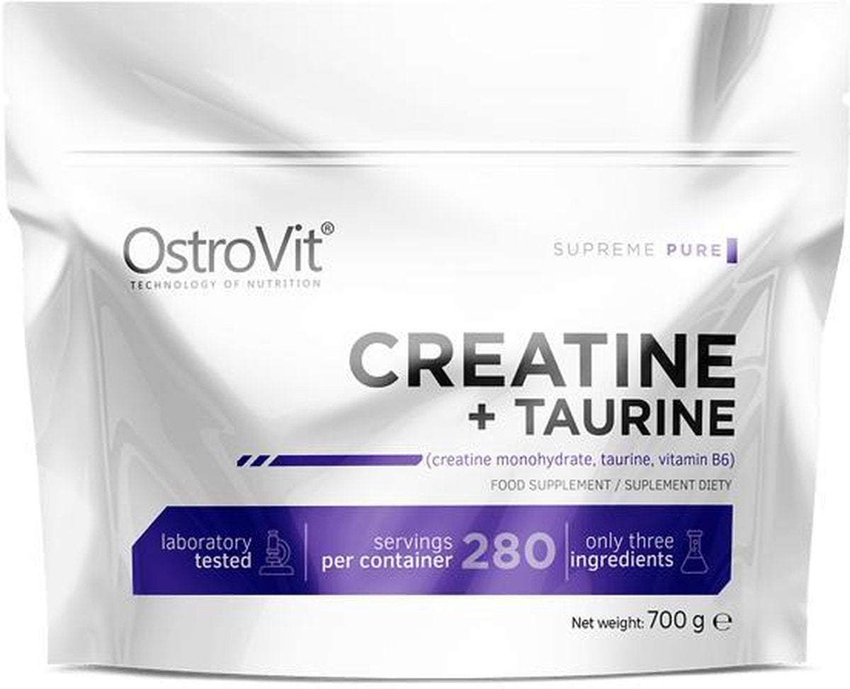 Creatine + Taurine + Vitamin B6 - 700g OstroVit + GRATIS Bulk Shaker 700ml
