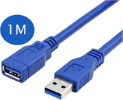 USB-A 3.0 Verlengkabel - Male naar Female - 1 Meter - Hoge Snelheid - USB naar USB