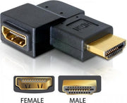 Delock - Adapter HDMI St zu Bu 90Grad gewinkelt-rechts