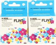 FLWR - Inktcartridges / 302XL 2-pack zwart en kleur - Geschikt voor HP
