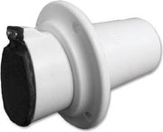 Centek Marine witte kunststof GRP Spiegeldoorvoer Ø51mm met zwarte Terugslagklep