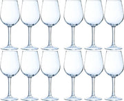 12x Luxe wijnglazen voor rode wijn 370 ml - 37 cl - Rode wijn glazen - Wijn drinken - Wijnglazen van glas
