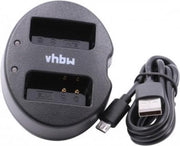 VHBW Camera duo acculader compatibel met Olympus BLN-1 en PS-BLN1 accu's