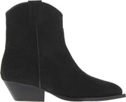 Tango | Nina oblique 10-j black suede boot - black wooden sole | Maat: 39