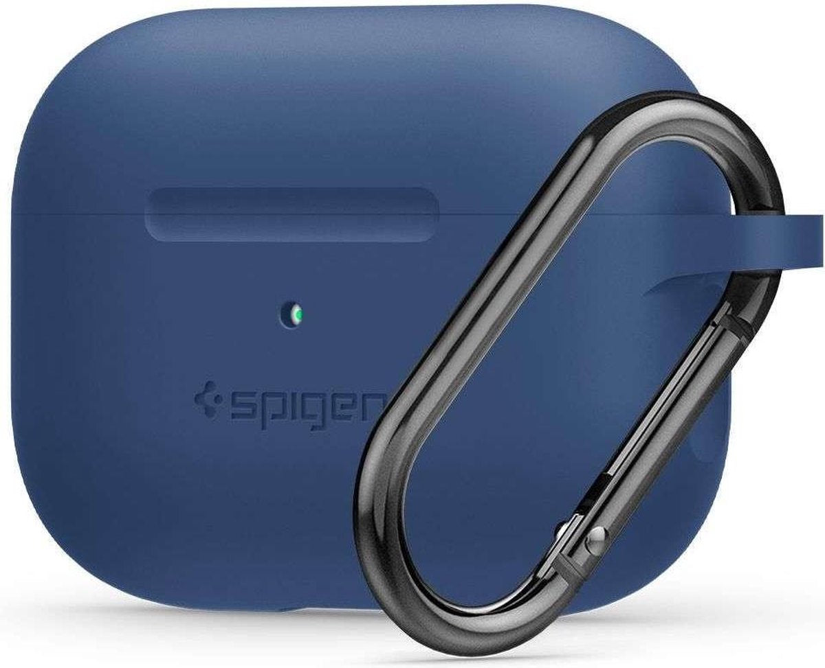 Spigen Siliconen Fit AirPods Pro hoesje - Airpods Pro Case - Deep Blauw - met gratis haak