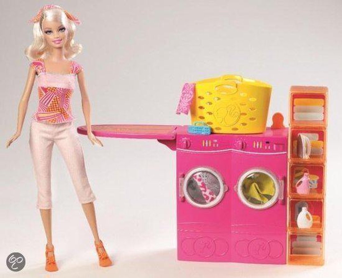 Barbie Meubelset Wasruimte met Pop