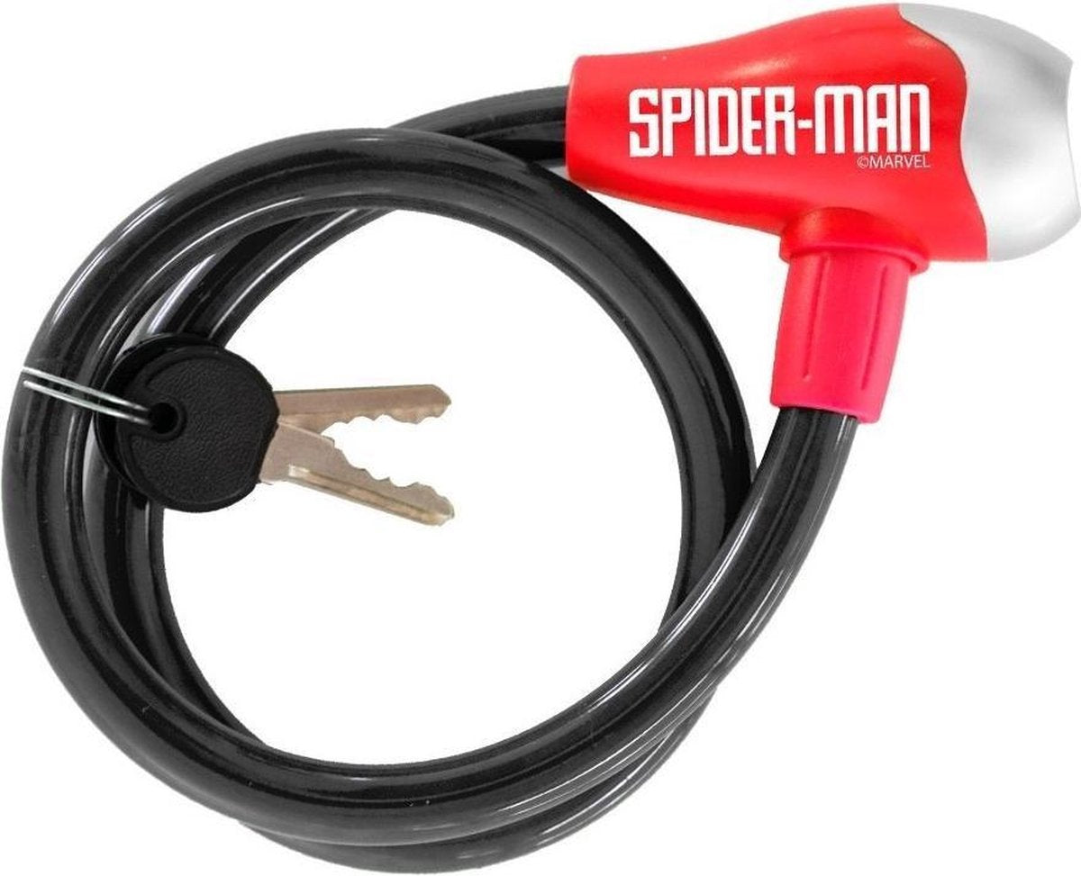 Disney Kabelslot Spider-man Junior Staal 65 Cm Zwart/rood