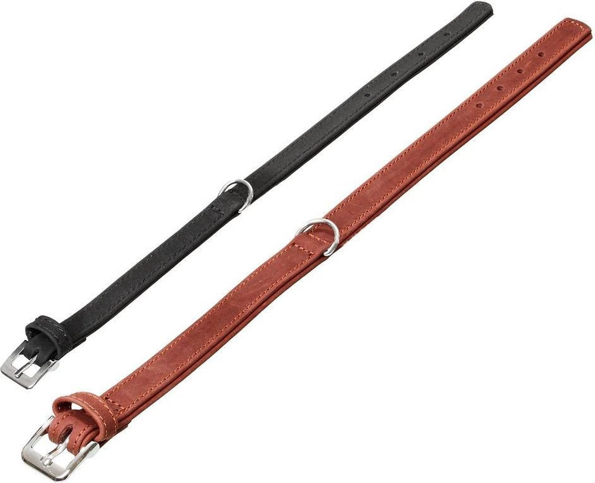 Collar buffalo 24cm 10mm light brown verst/adj 17-21cm