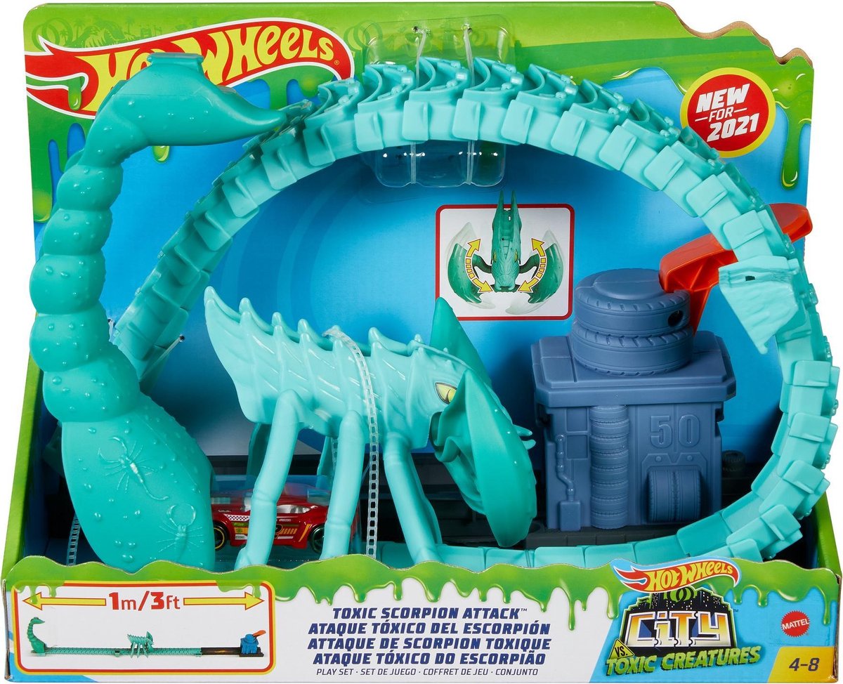 Hot Wheels City Giftige Schorpioen Aanval Speelset Racebaan