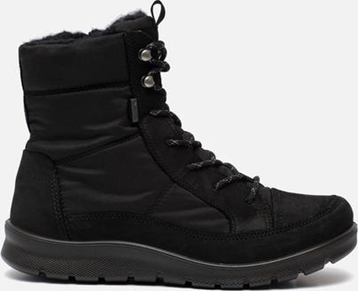 ECCO Babett dames veterboot - Zwart - Maat 38