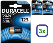 3 Stuks - Duracell CR123 CR123A Blister Pack