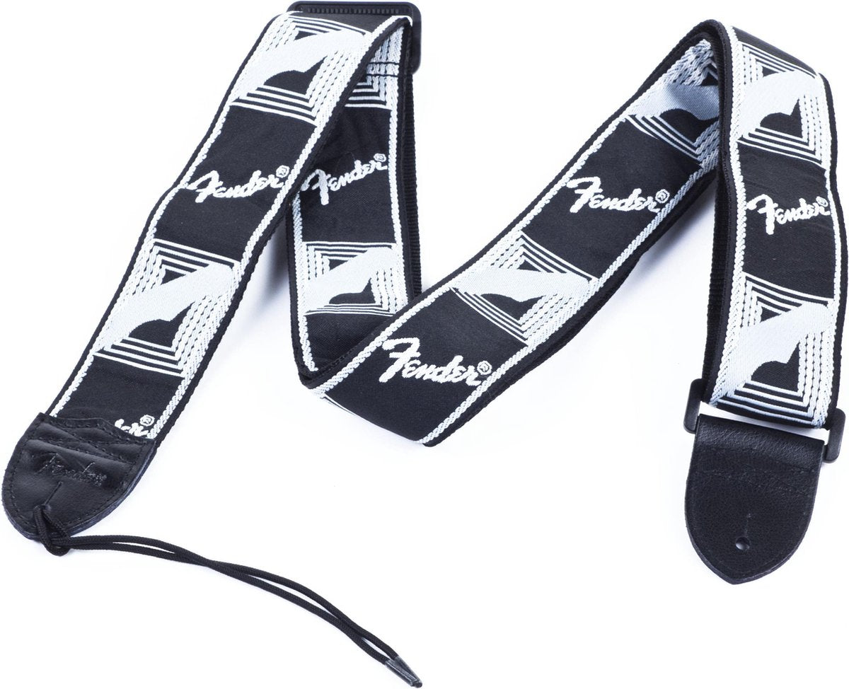 Fender Monogrammed Strap Black Light Grey Dark Grey gitaarband