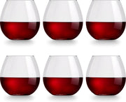 Libbey Wijnglas Cami Rood - 590 ml / 59 cl - 6 stuks - vaatwasserbestendig - geen voetje - zonder steel - modern trendy