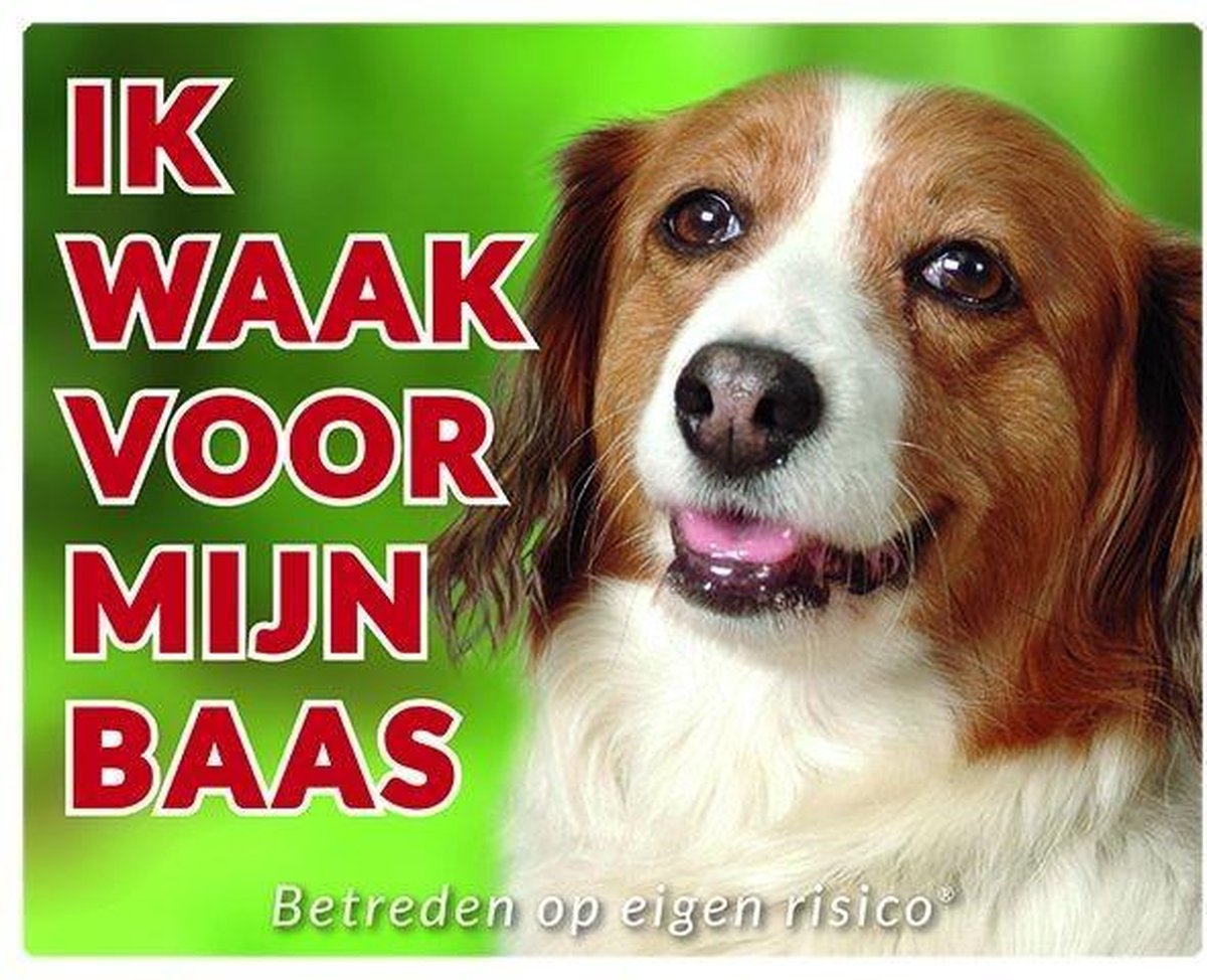 Kooikerhondje Waakbord - Ik waak voor mijn baas